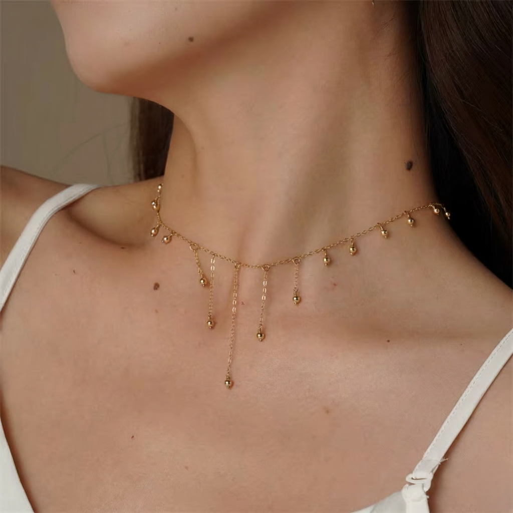 Golden Dewdrop Necklace