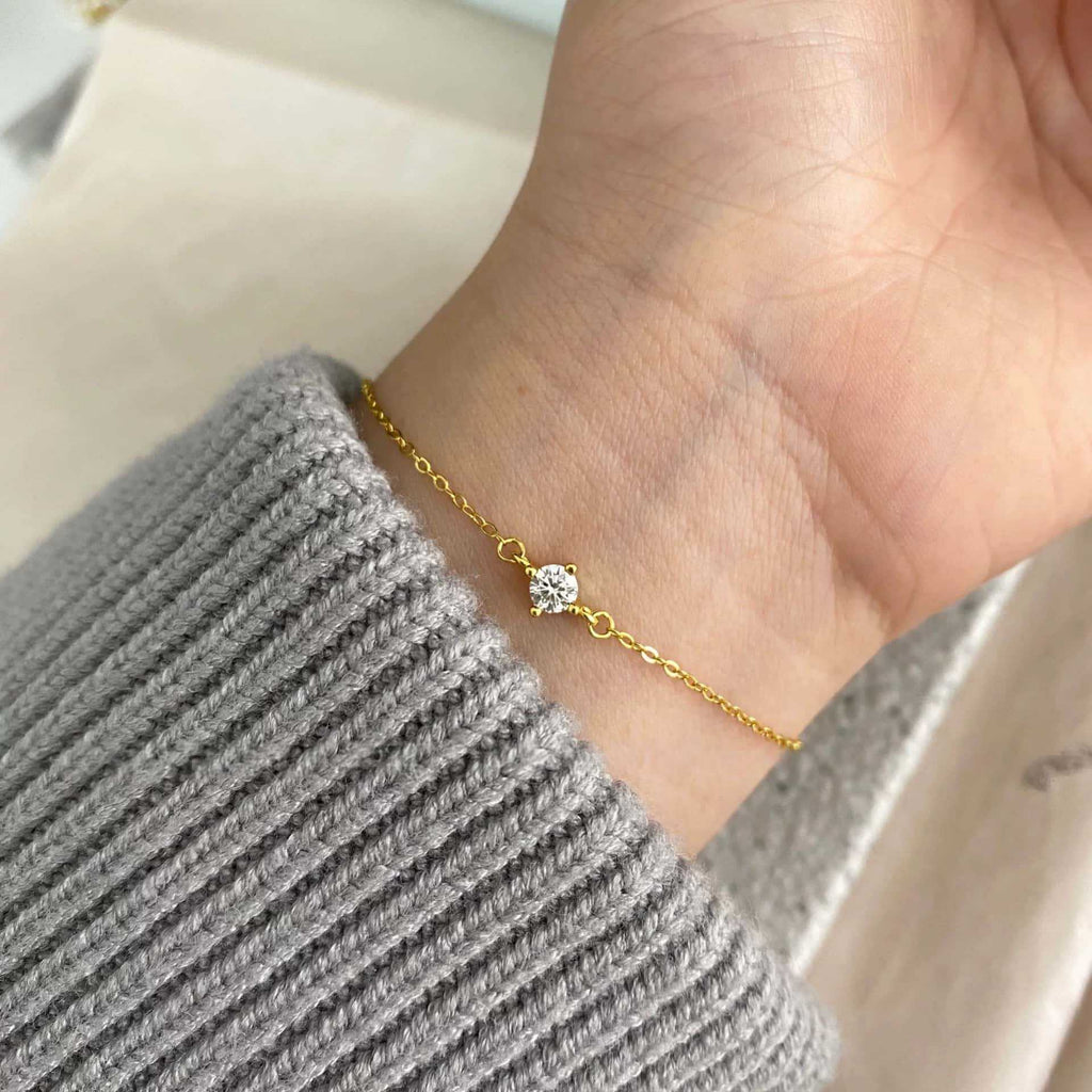 Sterling Silver Zircon Bracelet