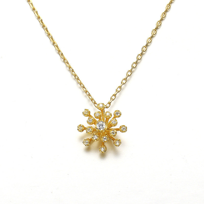 Zircon Clavicle Necklace Women'S Sterling Silver