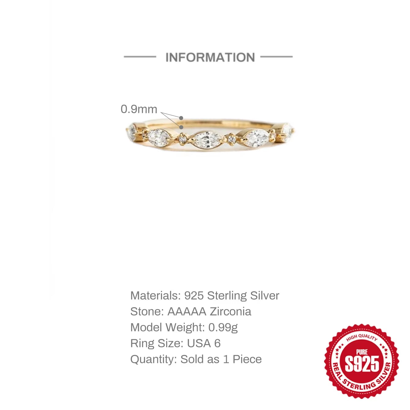 Geometry Horse Eye Crystals Gold Rings for Women Fish Design Rings Jewelry 925 Sterling Silver Finger Ring Ins Wedding Ring