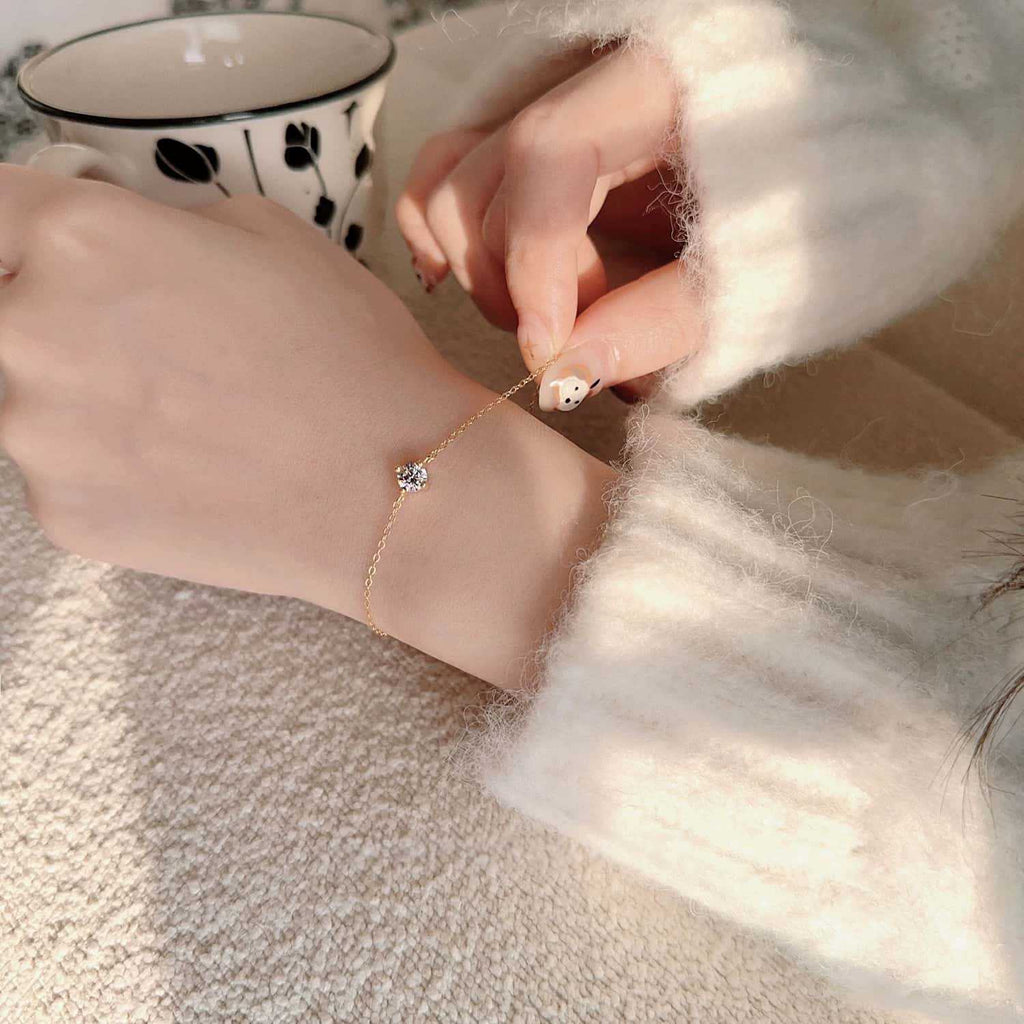 Sterling Silver Zircon Bracelet