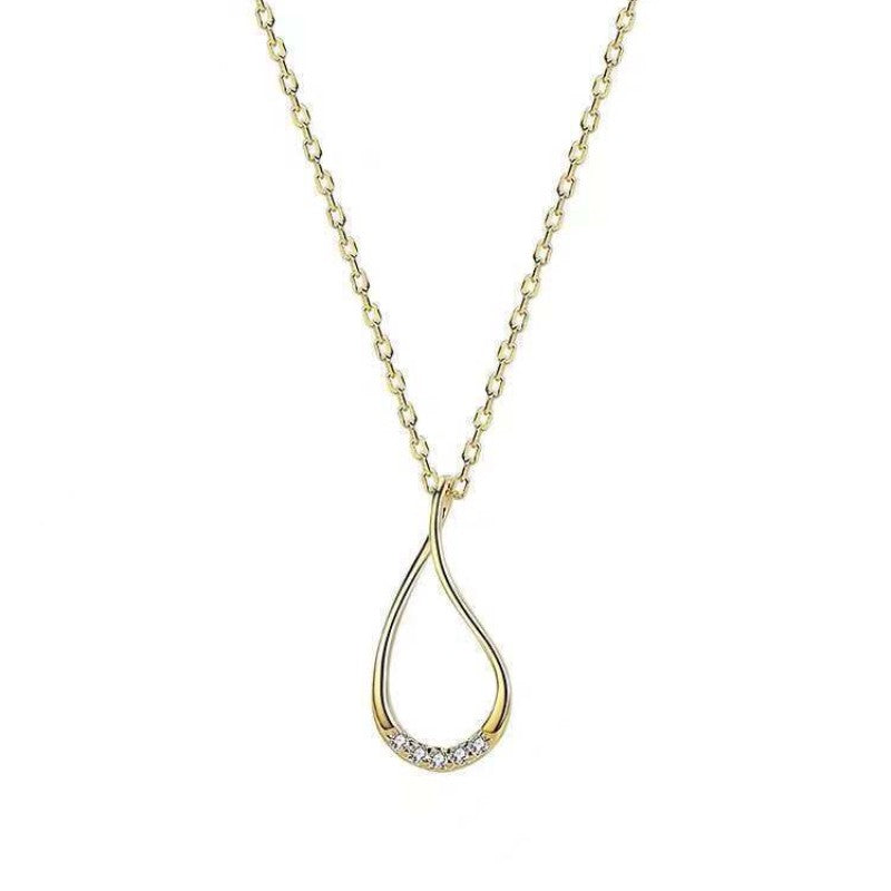 Special-Interest Design Water Drop Pendant Necklace Female Clavicle