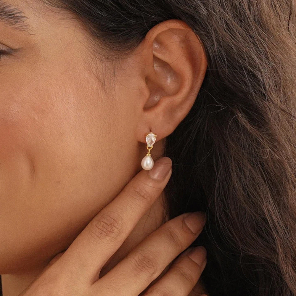 Pearl Pendant Earrings