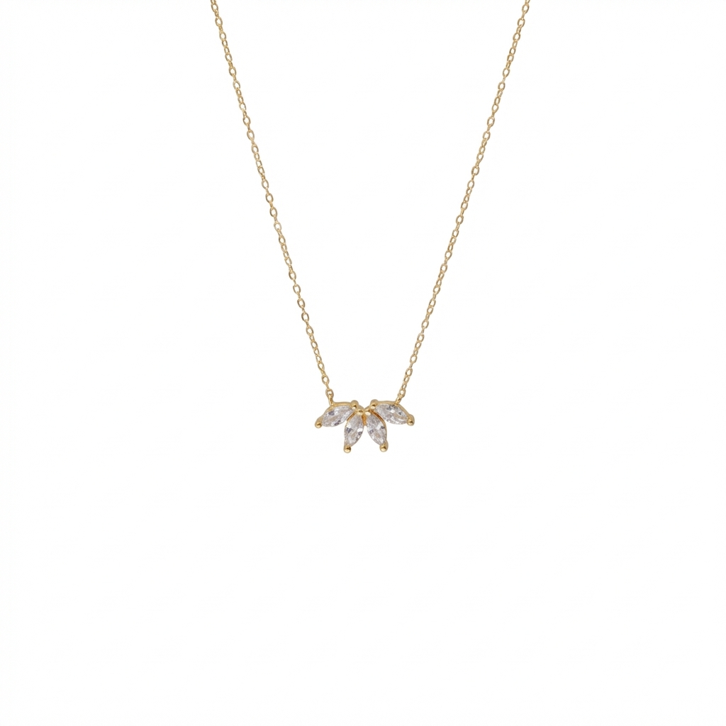 Sparkling Mermaid Bloom Pendant Necklace