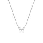 Butterfly Pendant Necklace for Women Stainless Steel 18K Gold Plated Fastness Dainty Italian Neck Chain Everyday Jewelry