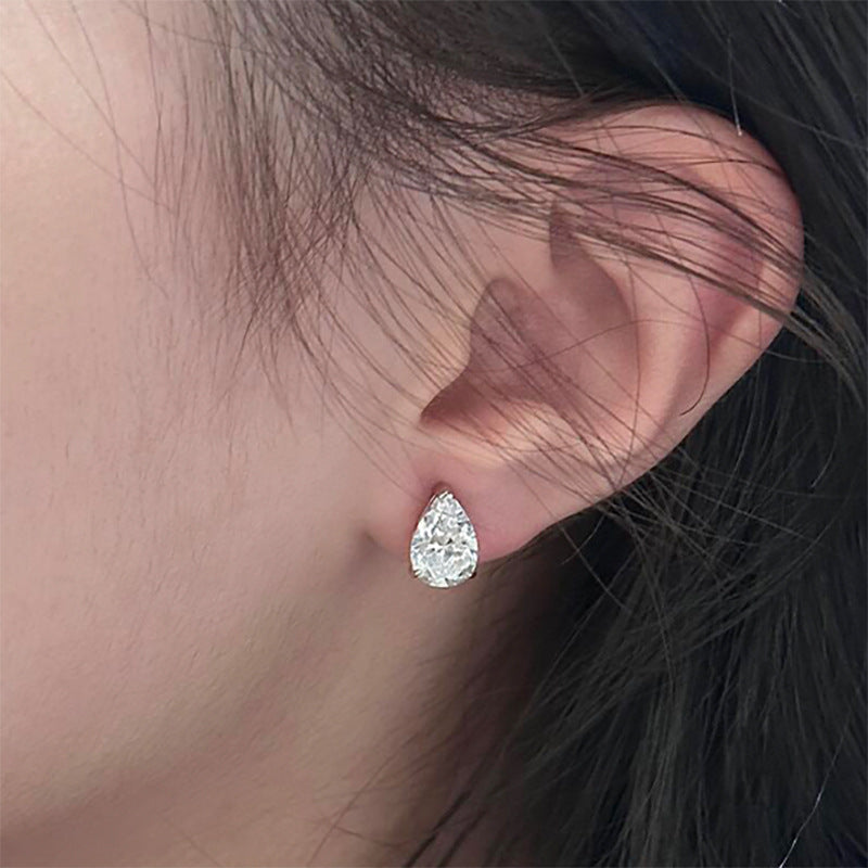water drop stud earrings