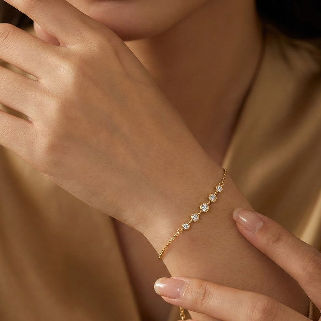 Zirconia Silver Bracelet